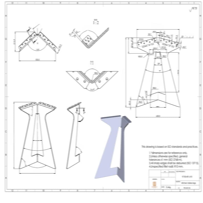DIY Table Legs DXF Plan: Modern Furniture Design (digital Download With ...