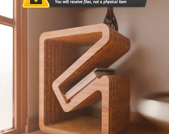 Mesita de noche de madera / Mesita de noche / Archivo DXF: Proyecto de corte láser CNC DIY