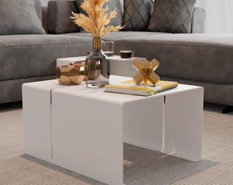 Minimalist Loft Coffee Table DXF | CNC Laser Cutting Plans | Industrial & Modern Interior DesignI