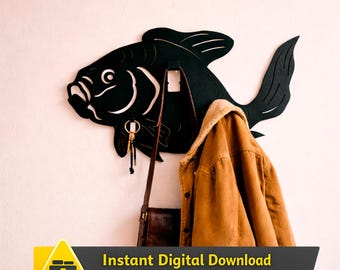 Carp Wall Hook DXF Bundle | Laser & Plasma Cut Files