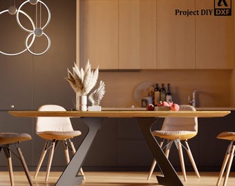 Custom Table Legs Design | CNC DXF Cut File for Furniture (DIY Digital Plan)