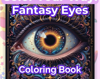 Fantasy Eyes Coloring Book | 70 Mystical Eye Designs (PDF)