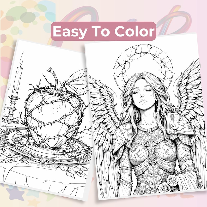 Gothic Fantasy Coloring Book 60 Pages | Vamp Romantic & Midnight Masquerade | Printable Adult Colouring Pages