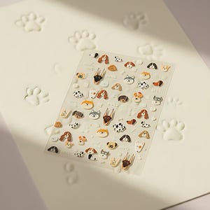 Cute Dog Nail Stickers Art 5D Embossed Pet Nails Decals Kawaii Shiba Inu French Bulldog Dog Mom Gift Easy Nail Decor for Home Manicure