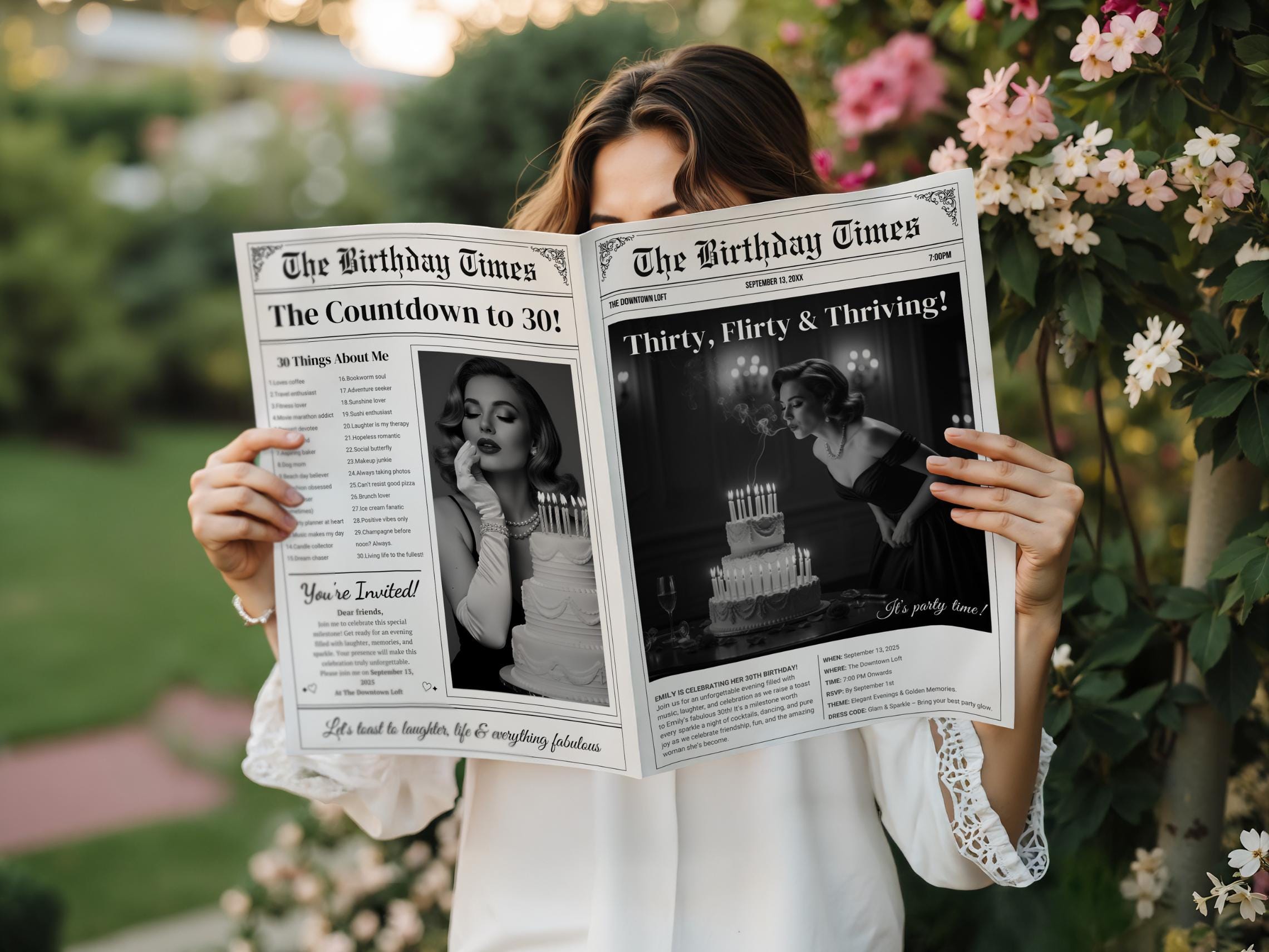 Customizable Birthday Newspaper Template, Milestone Keepsake (canva) - Etsy