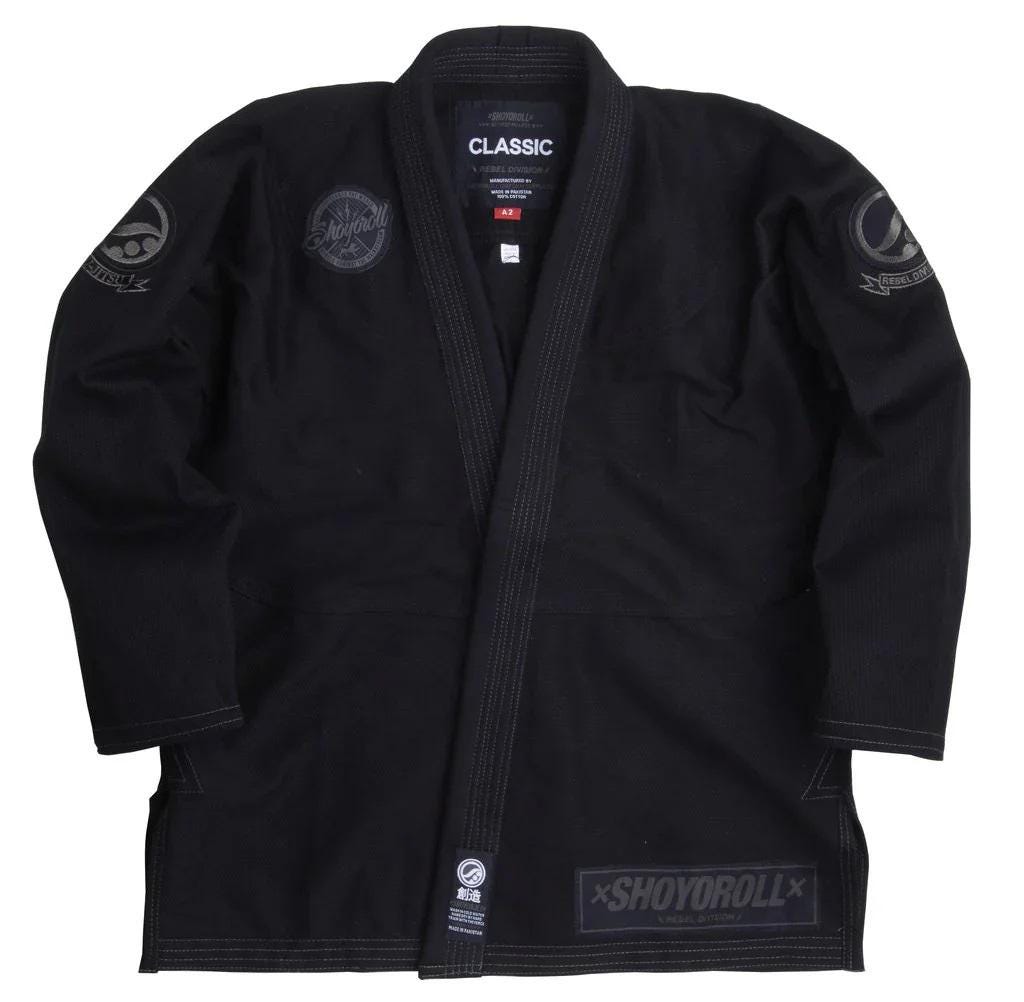 Shoyoroll バッチ51 日本競技者用 ブラック BJJ 着物 柔術ユニフォーム 