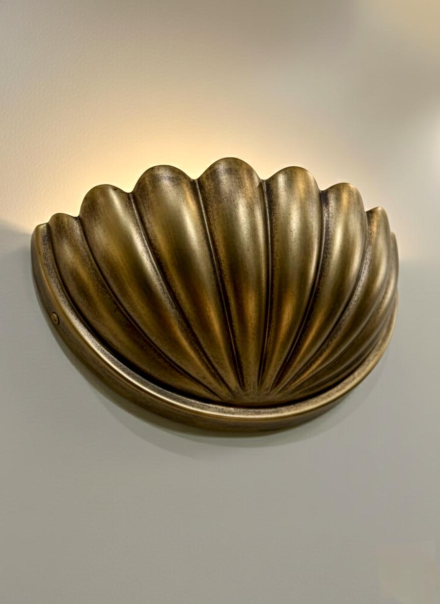 Handcrafted Half-dome Shell Wall Sconce — Contemporary Luxury Wall ...