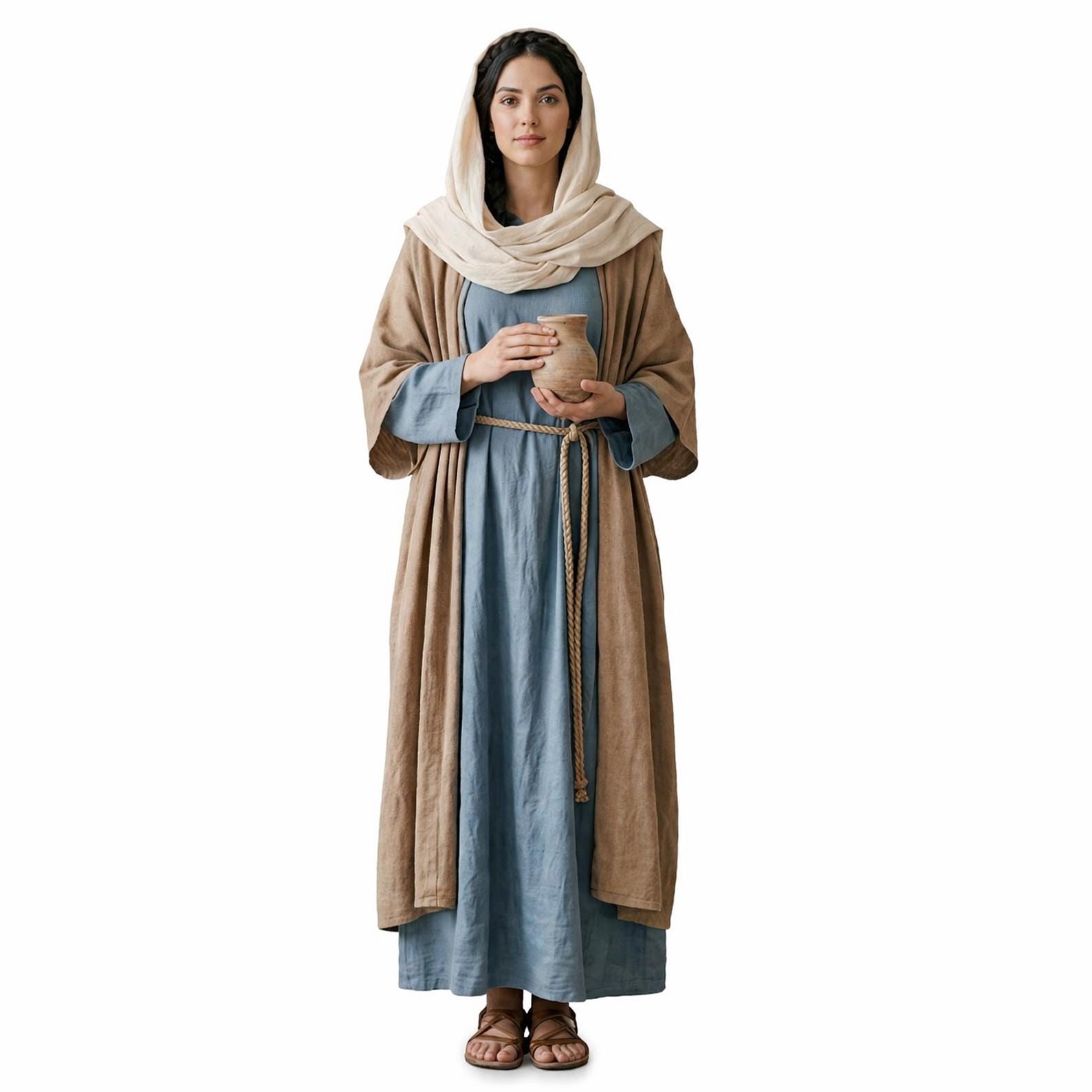 Biblical Mary Costume Women, Nativity Costume Dress, Blue Medieval ...