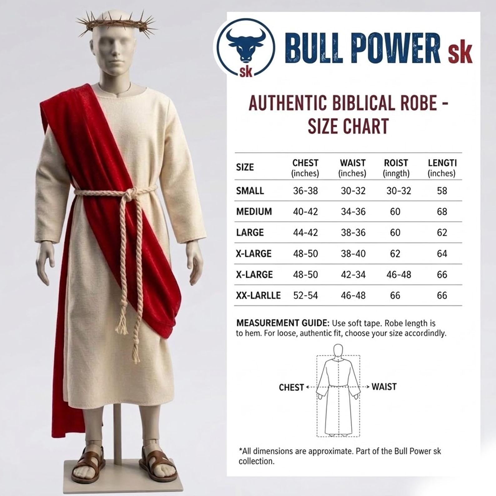 Authentic Jesus Christ Biblical Robe Costume – Red Outer Robe With ...