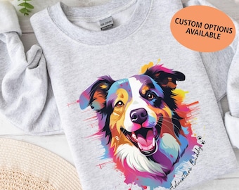 Border Collie Shirt: Custom Dog Mom Sweatshirt, Dog Lover Gift