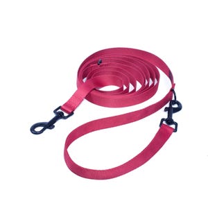 Correa de adiestramiento para perros hecha a mano con doble extremo. Correa larga, fina, 2 cm.