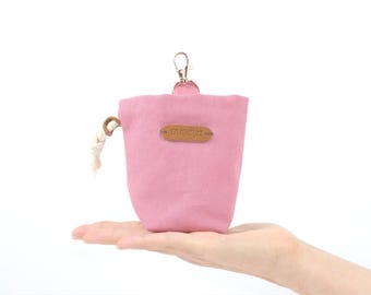 Pochette à clip, toile de coton