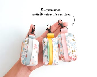 Support floral fait main pour les crottes de chien : distributeur de déchets sans fermeture éclair avec clip pivotant