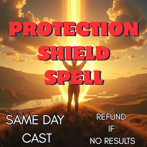 Protection Shield Spell for Safety, Aura Defense, Blocking Negativity & Spiritual Guard | Digital Download Same Day Cast