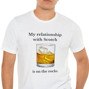Scotch Drinker Fan Shirt, Gift for Scotch Fan, Unisex Tee Shirt for Scotch Lover, Whiskey Wit Tee Shirt, Whiskey Lover&#39;s Statement