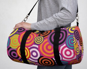 Vintage Vibe Duffel Bag, Bolsa de yoga, Bolsa de todos los días, Bolsa de fin de semana, Duffel de escapada
