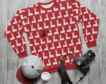 Bluza z reniferem inspirowana księżną Dianą Czarną Owcą, Koszula z księżną Dianą, Sweter z czarną owcą i reniferem, Prezent dla niej, Świąteczny sweter