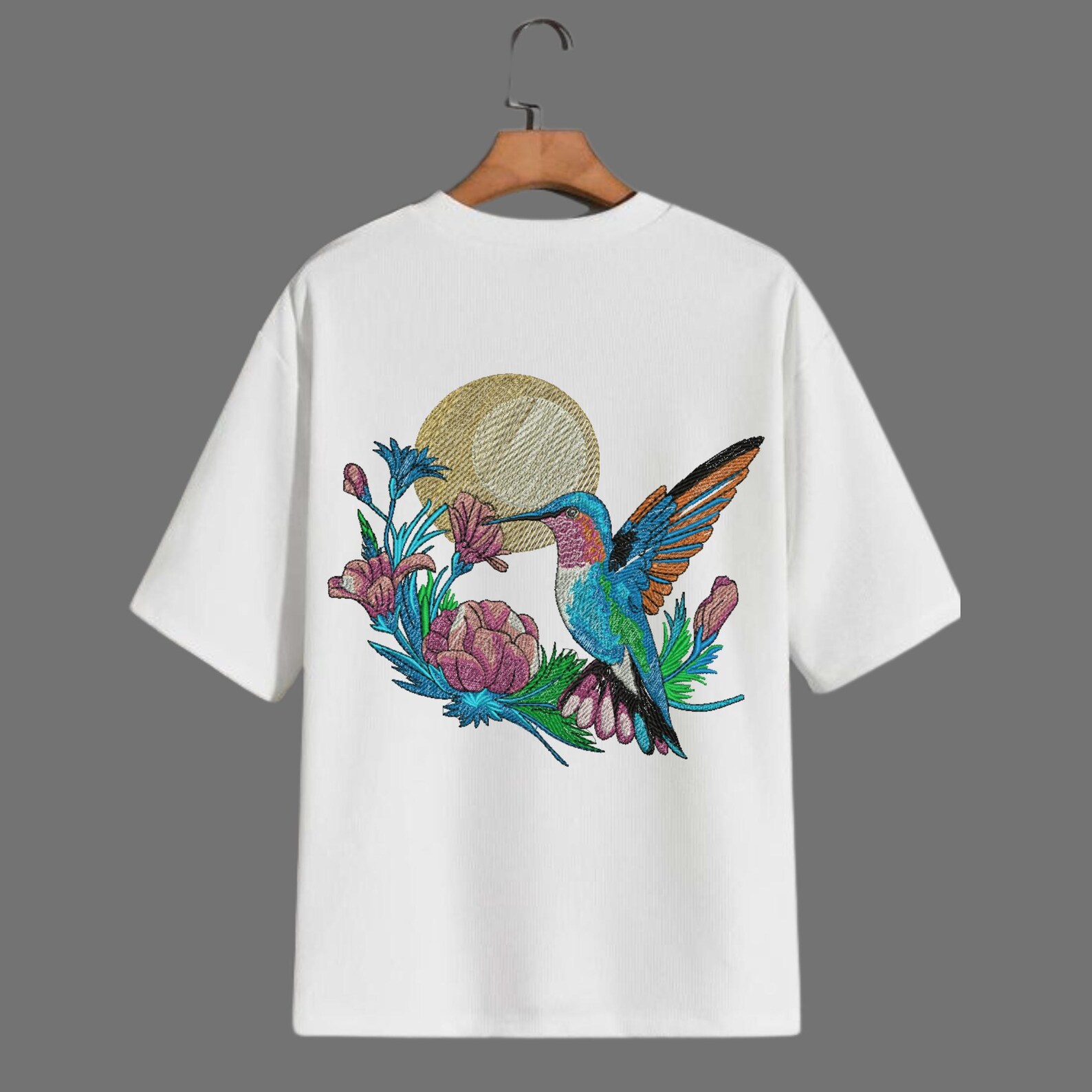 Floral Hummingbird Machine Embroidery Design, Bird of Paradise ...