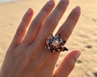 Seashell ring - natural shells jewelery