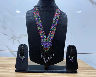 Handmade Beaded African Necklace: Boho Artisan Jewelry Gift