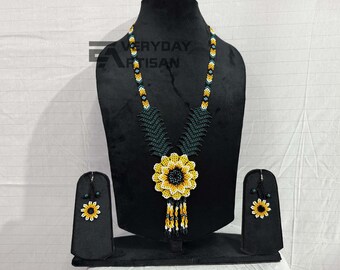 Handmade Beaded Statement Necklace – Artisan Jewelry Gift