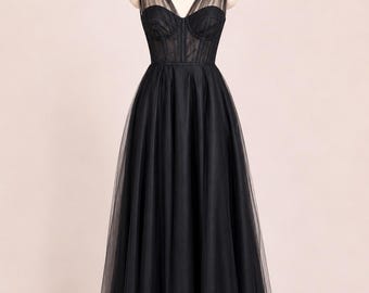 Robe de haute couture en tulle multicouche « Perséphone » avec corset baleiné – Robe de mariée et de soirée – Fabriquée à la main en Italie