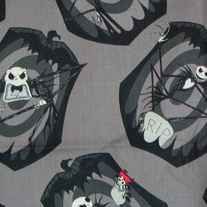 Nightmare before Christmas, Pumpkin King, 18 x 21 wide, Jack Skellington, Jack Fabric, Cotton fabric, Camelot Fabrics image 2