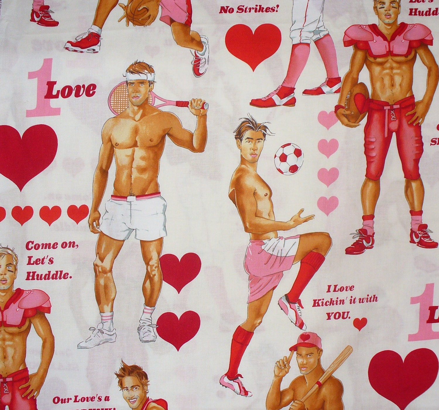 Valentine Hunks Alexander Henry Game of Love Valentine Etsy