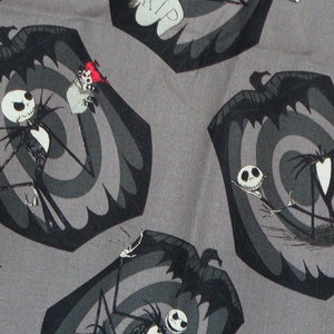 Nightmare before Christmas, Pumpkin King, 18 x 21 wide, Jack Skellington, Jack Fabric, Cotton fabric, Camelot Fabrics image 1