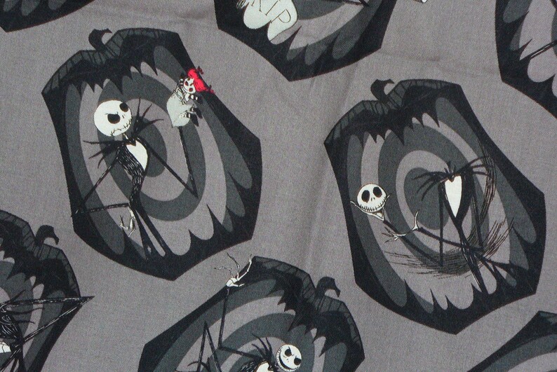 Nightmare before Christmas, Pumpkin King, 18 x 21 wide, Jack Skellington, Jack Fabric, Cotton fabric, Camelot Fabrics image 1