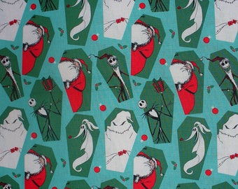 Half Yard, Santa Jack, Sandy Claws, Nightmare before Christmas,  Jack as Santa, Jack Oogie Boogie, Zero, Cotton Fabric