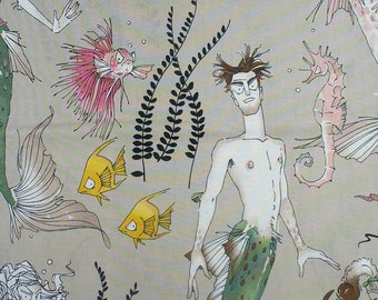 Ghantis Ghastlie, The Ghastlies, 17",  Alexander Henry, Ghastlie Fabric, Ghastlie Scenes, Sand Background, Cotton Fabric