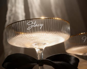 Bicchieri da champagne personalizzati con incisione: bicchiere da Martini per damigelle d'onore