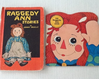 2 Vintage Books - "Raggedy Ann Stories" 1961 by Gruelle & "The Raggedy Ann Book" 1979 by Fulton