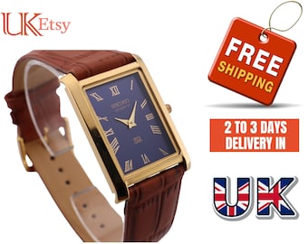 Vintage Seiko Slim Quartz Gentlemen's Wrist Watch Comes With New Battery, New Strap