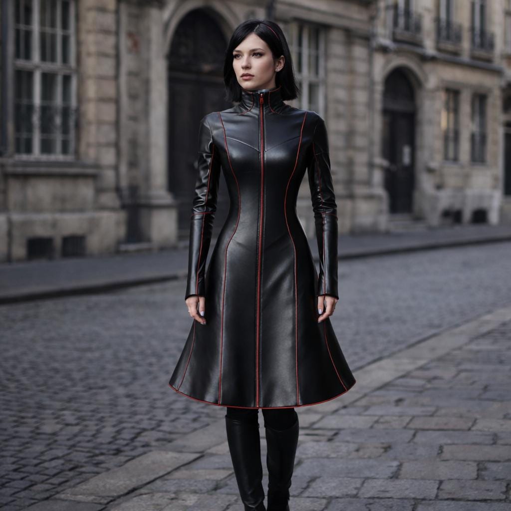 Leather Turtleneck Dress - Etsy Leather Turtleneck Dress - Etsy