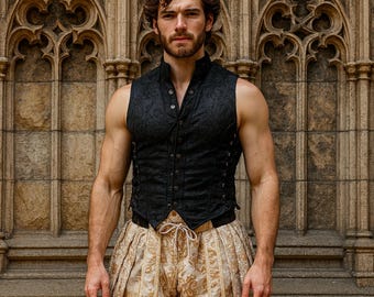 Pantalones Tudor de brocado / Traje de cosplay real renacentista