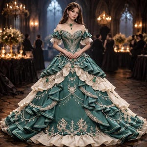 Green Masquerade Dress - Etsy
