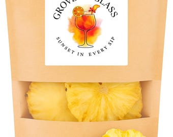 Dehydrated Pineapple Slices, Dried Pineapple for Drinks, Snack & Decor, Tropical, Snacks