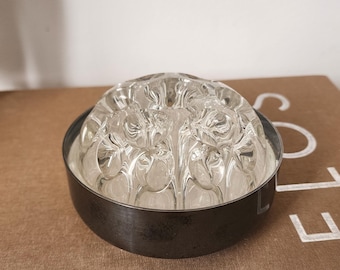 Vintage Glass Flower Frog Paris Clear Floral Arranger Vase Insert Frog Bowl Centerpiece Ikebana Mid Century Floral Supply Home Decor