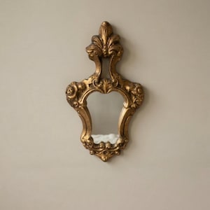 Vintage Baroque Style Wall Mirror | Ornate Gold Frame | Rococo Hanging Mirror
