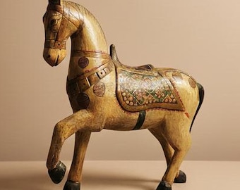 インドの民芸品 金属製の馬 - Etsy 日本