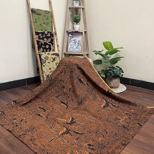 古典的なインドネシアの手捺染バティック綿生地、バティックソーガンカブットクラシック、エスニックサロンラップルンギ、洋裁