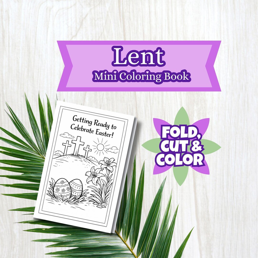 Lent Coloring Book for Kids, Holy Week Craft, Lent Ideas for Kids ...