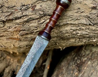 Hand Forged Damascus Steel Roman Gladius, Full Tang Replica Sword