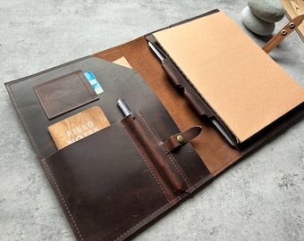 Handmade Leather iPad Pro Case: Personalized Tablet Sleeve Portfolio