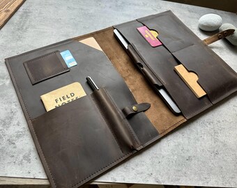 Custodia per laptop con superficie in pelle: regalo personalizzato per laptop da 13-15 pollici