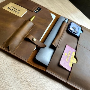 Personalized Leather iPad Case Cover: Tablet Air Pro Sleeve for 9.7-13 inch
