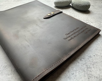 Carpeta portafolios de cuero para documentos de oficina: organizador A4, A5 y B5