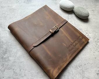 Personalized Leather iPad Pro Case: Tablet Sleeve for Graduation